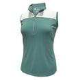 thumbnail image 1 of Monterey Club Women's Nile Rhinestone Contrast Sleeveless Golf Polo Shirt #2377, 1 of 2