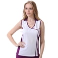 thumbnail image 1 of Monterey Club Women's Overlap Contrast Sleeveless Golf Polo Shirt #2285, 1 of 2