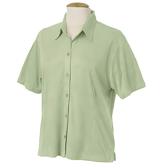 Monterey Club Women's Peached Solid Short Sleeve Casual Golf Polo Shirt #2156