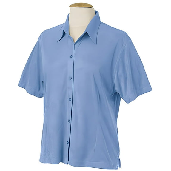 Monterey Club Women's Peached Solid Short Sleeve Casual Golf Polo Shirt #2156