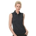 thumbnail image 1 of Monterey Club Women's Pique Solid Sleeveless Golf Polo Shirt #2064, 1 of 2