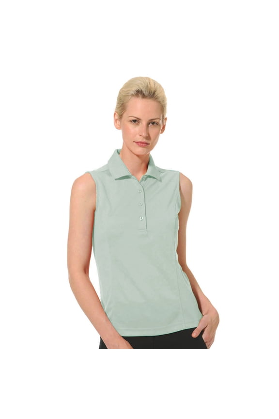 Women's Pique Solid Sleeveless Golf Polo Shirt #2064