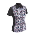 thumbnail image 1 of Monterey Club Women's Pro Leopard Print Block Golf Polo Shirt #2350, 1 of 3