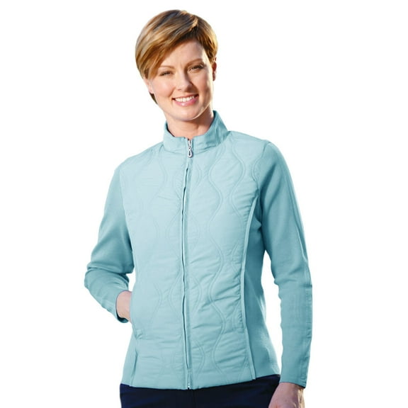 Monterey Club Women's Quilt Jacket with Rib Side Panels and Sleeves #2705