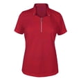 thumbnail image 1 of Monterey Club Women's Radiance Solid Zip Collar Golf Polo Shirt #2442, 1 of 2