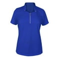 thumbnail image 1 of Monterey Club Women's Radiance Solid Zip Collar Golf Polo Shirt #2442, 1 of 2