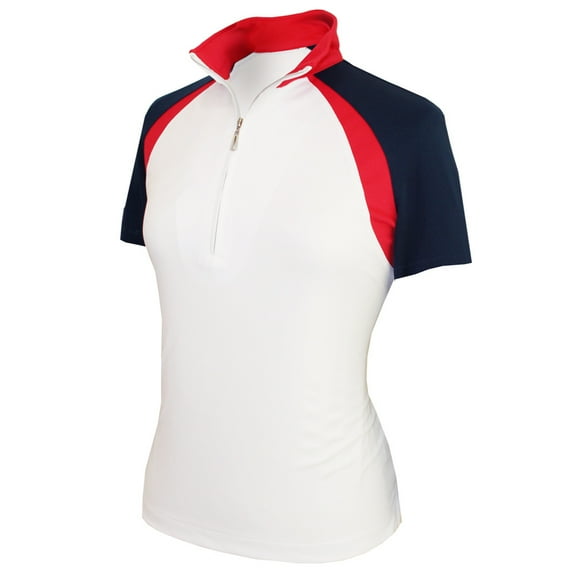 Monterey Club Women's Rally Sunday Sport Zip Golf Polo Shirt #2356