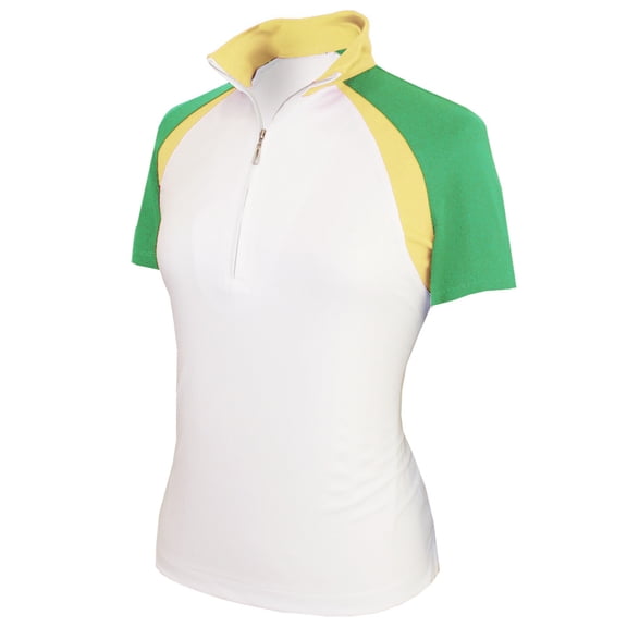 Monterey Club Women's Rally Sunday Sport Zip Golf Polo Shirt #2356