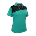 thumbnail image 1 of Monterey Club Women's Rhinestones Contrast Block Golf Polo Shirt #2094, 1 of 2