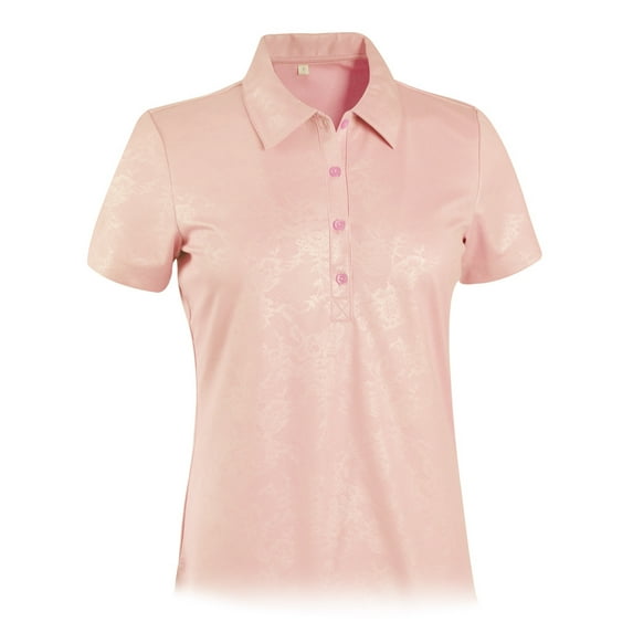Monterey Club Women's Rosy Emboss Texture Golf Polo Shirt #2433