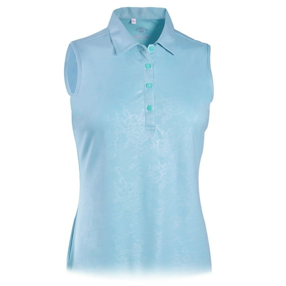 Monterey Club Women's Rosy Emboss Texture Polo Sleeveless #2437