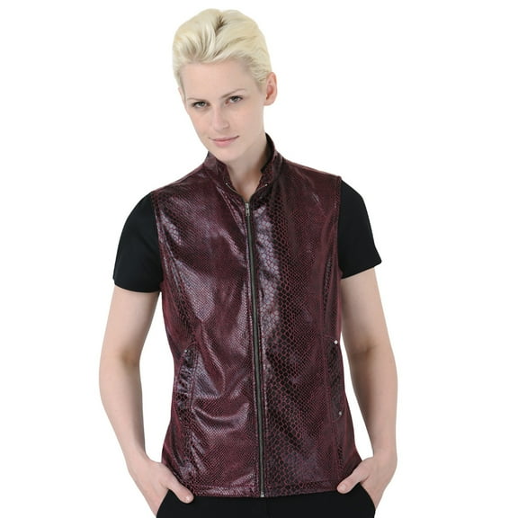 Monterey Club Women's Snakeskin Embossed Print Vest #2743