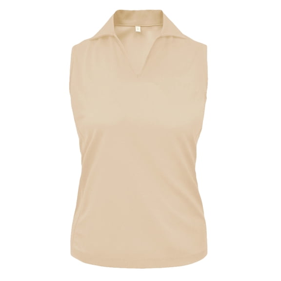 Monterey Club Women's Solid Sport Golf Polo Shirt Sleeveless #2401