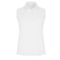thumbnail image 1 of Monterey Club Women's Solid Tailored Collar Sleeveless Golf Polo Shirt #2672, 1 of 2