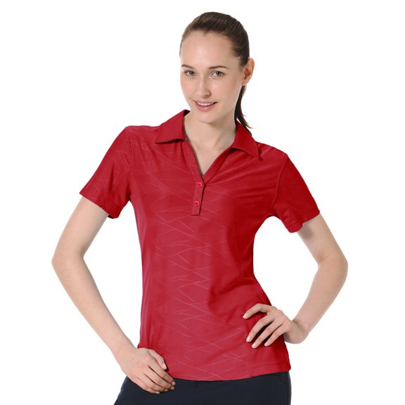 Monterey Club Women's Solid Texture Golf Polo Shirt #4140