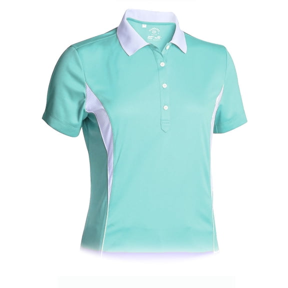 Monterey Club Women's Sporty Texture Insert Golf Polo Shirt #2294