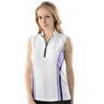 thumbnail image 1 of Monterey Club Women's Spring Double Contrast Sleeveless Golf Polo Shirt #2287, 1 of 2