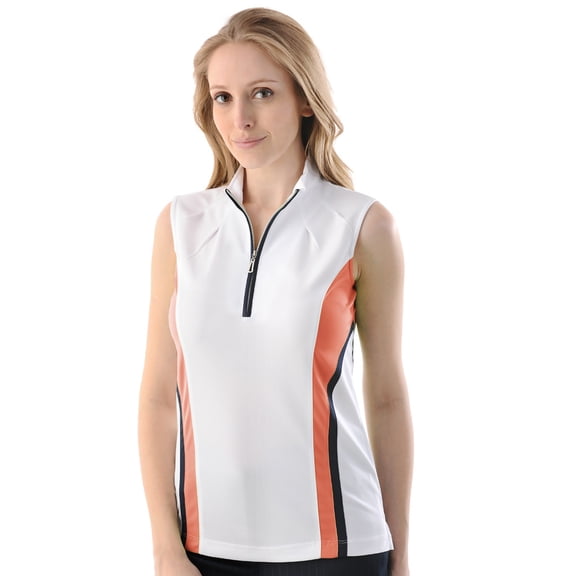 Monterey Club Women's Spring Double Contrast Sleeveless Golf Polo Shirt #2287
