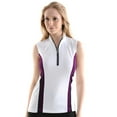 thumbnail image 1 of Monterey Club Women's Spring Double Contrast Sleeveless Golf Polo Shirt #2287, 1 of 2