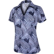 Monterey Club Womens Stardust Print Contrast Golf Polo Shirt #2666