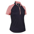thumbnail image 1 of Monterey Club Women's Sun Stripe Contrast Golf Golf Polo Shirt #2354, 1 of 2