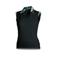 thumbnail image 1 of Monterey Club Women's Tropical Print Contrast Sleeveless Golf Polo Shirt #2647, 1 of 2