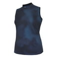 thumbnail image 1 of Monterey Club Women's Two Tone Dot Printed Mock Neck Sleeveless T-Shirt #4313, 1 of 2