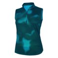 thumbnail image 1 of Monterey Club Women's Two Tone Dot Printed Sleeveless Sport Golf Polo Shirt #2605, 1 of 2