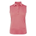 thumbnail image 1 of Monterey Club Women's Ultimate 2.0 Pinstripe Jersey Polo Sleeveless #2483, 1 of 2