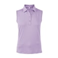 thumbnail image 1 of Monterey Club Women's Ultimate 2.0 Pinstripe Jersey Polo Sleeveless #2483, 1 of 2