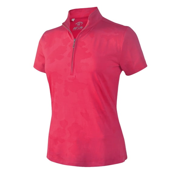 Monterey Club Women's Vintage Fairy Emboss Short Sleeve Golf Polo Shirt #2682
