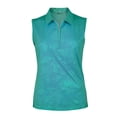 thumbnail image 1 of Monterey Club Women's Vintage Fairy Emboss Sleeveless Golf Polo Shirt #2457, 1 of 2