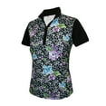 thumbnail image 1 of Monterey Club Women's Vivid Print Block Golf Polo Shirt #2364, 1 of 2