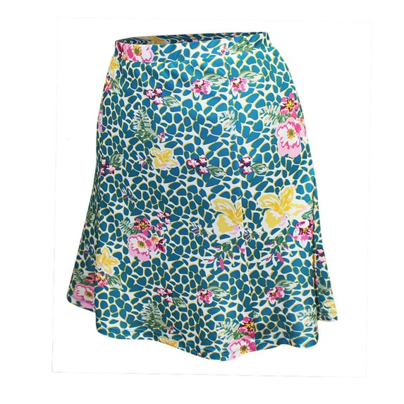 Monterey Club Women's Vivid Print Texture Knit Skirt #2925