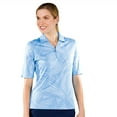 thumbnail image 1 of Monterey Club Women's Waterline Print Texture Polo Shirt #2516, 1 of 2