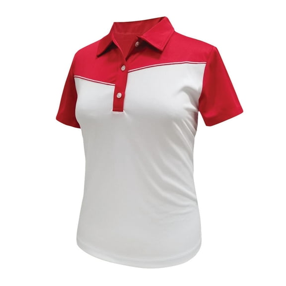 Monterey Club Women's West Contrast Block Golf Polo Shirt #2454