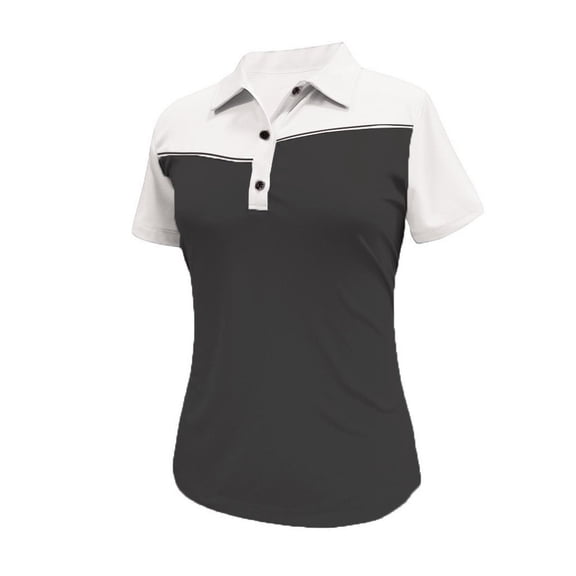 Monterey Club Women's West Contrast Block Golf Polo Shirt #2454