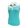 thumbnail image 1 of Monterey Club Women's West Contrast Block Sleeveless Golf Polo Shirt #2453, 1 of 2