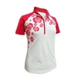 thumbnail image 1 of Monterey Club Women's Wild Rose Stamp Contrast Golf Polo Shirt #2384, 1 of 2