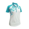 thumbnail image 1 of Monterey Club Women's Wild Rose Stamp Contrast Golf Polo Shirt #2384, 1 of 2