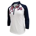 thumbnail image 1 of Monterey Club Women's Wild Roses Stamp Contrast 3/4 Sleeve Golf Polo Shirt #2386, 1 of 2