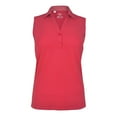 thumbnail image 1 of Monterey Club Women's X-Cool Collection Oval Texture Solid Polo Sleeveless Shirt #4143, 1 of 2