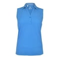 thumbnail image 1 of Monterey Club Women's X-Cool Collection Oval Texture Solid Polo Sleeveless Shirt #4143, 1 of 2