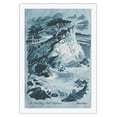 thumbnail image 1 of Monterey Coast California - Vintage Airline Travel Poster by David Klein c.1960s - Fine Art Rolled Canvas Print 27in x 40in, 1 of 4