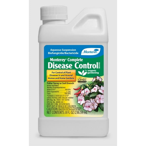 Monterey Complete Disease Control Biofungicide/Bactericid for Organic Gardening, 8oz