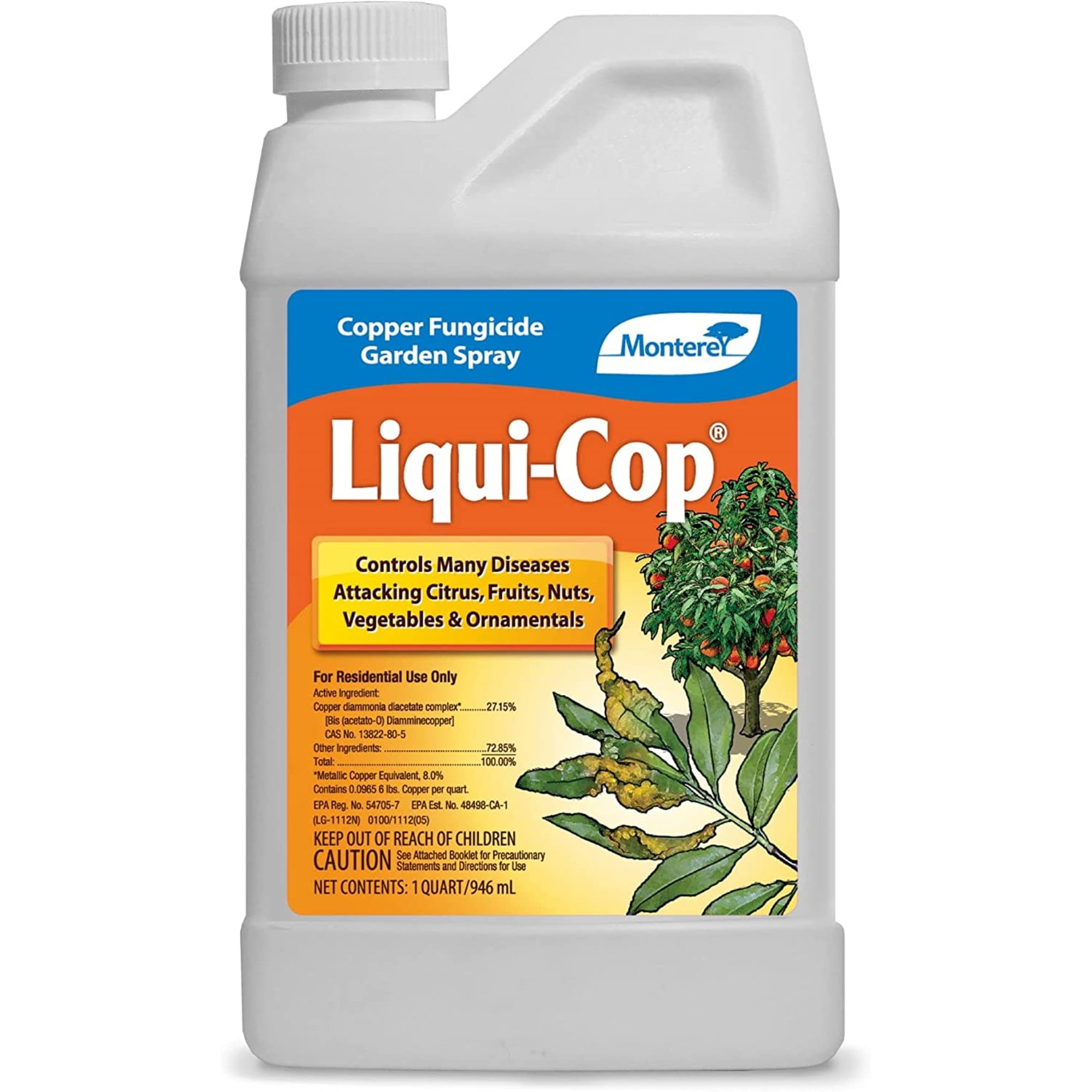 Monterey LiquiCop Copper Fungicide Concentrate, 1 Quart