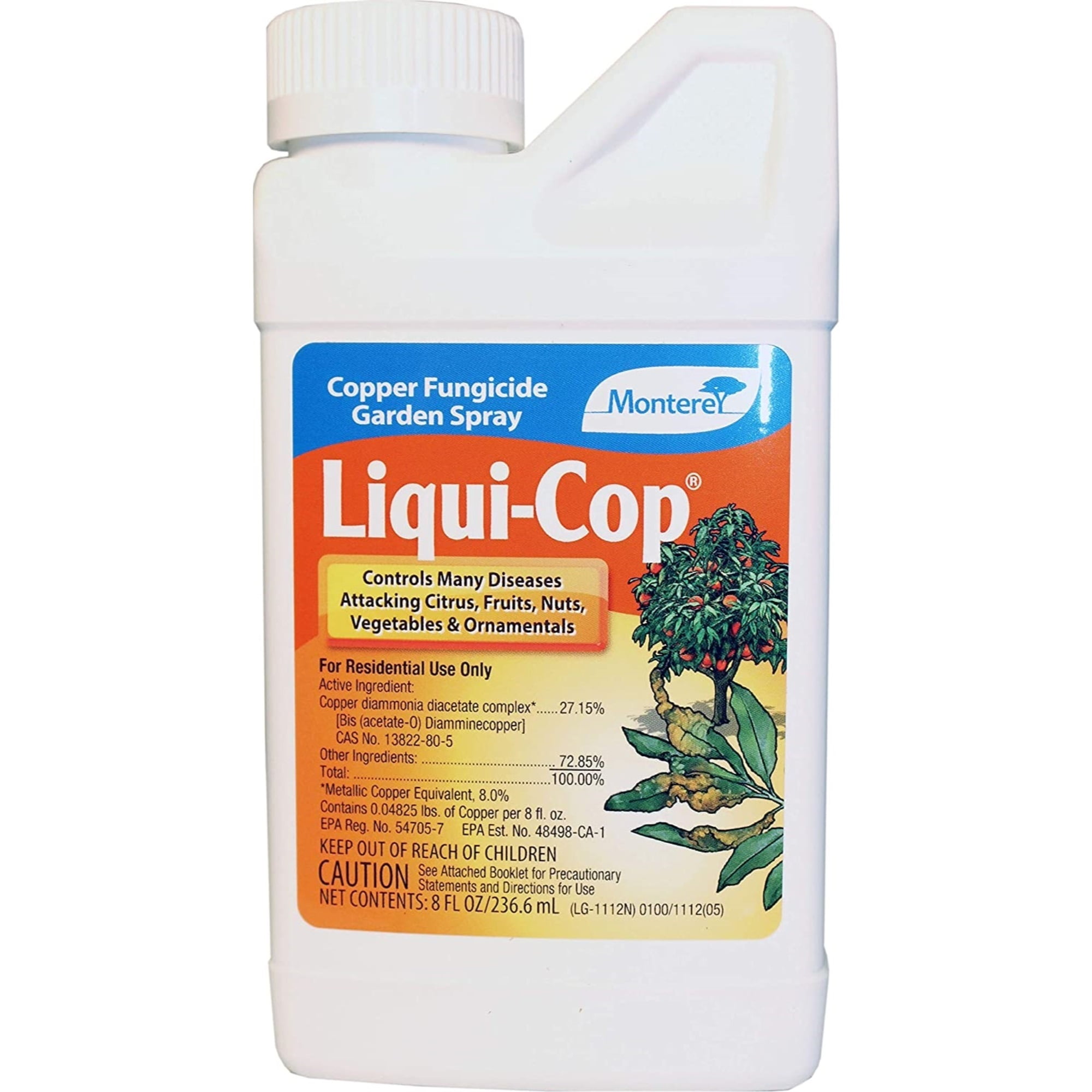 Monterey LiquiCop Copper Fungicide Concentrate for Gardens/Trees, 8
