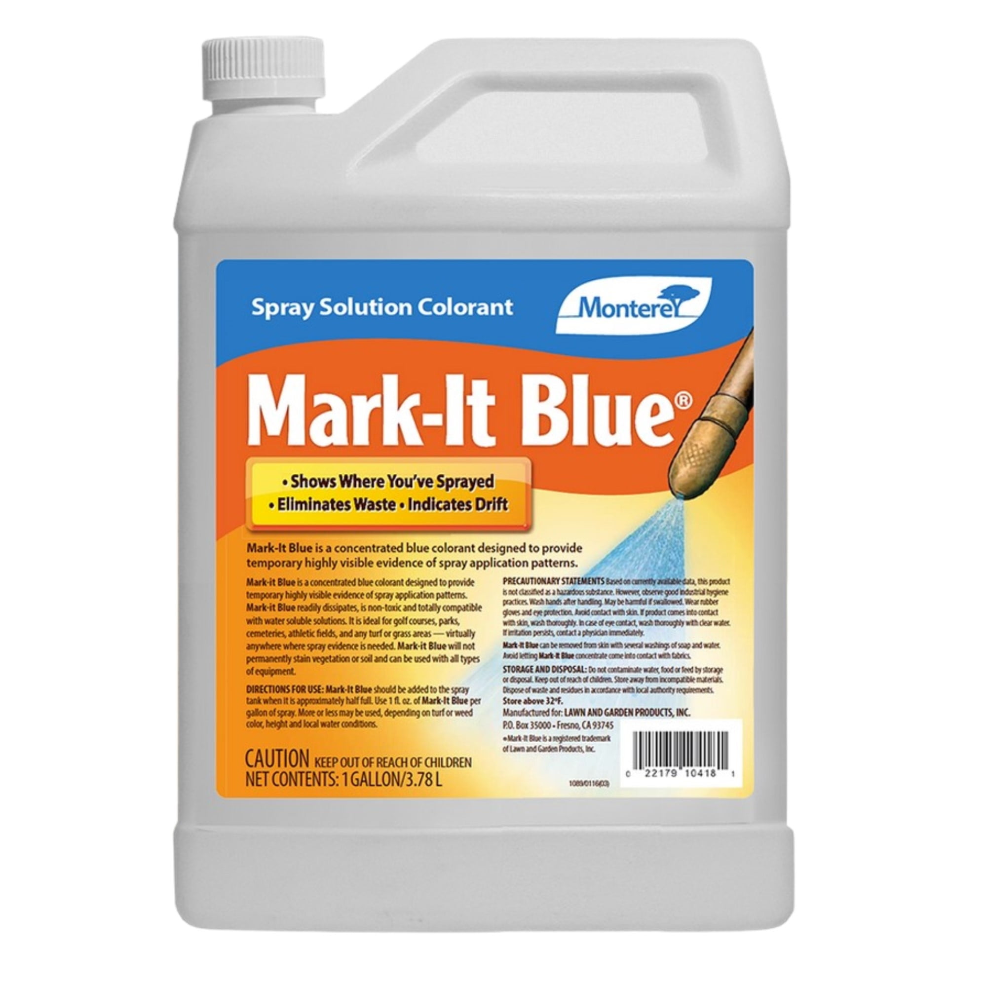 Monterey MarkIt Blue Spray Solution Colorant Chemical Marker Dye, 1
