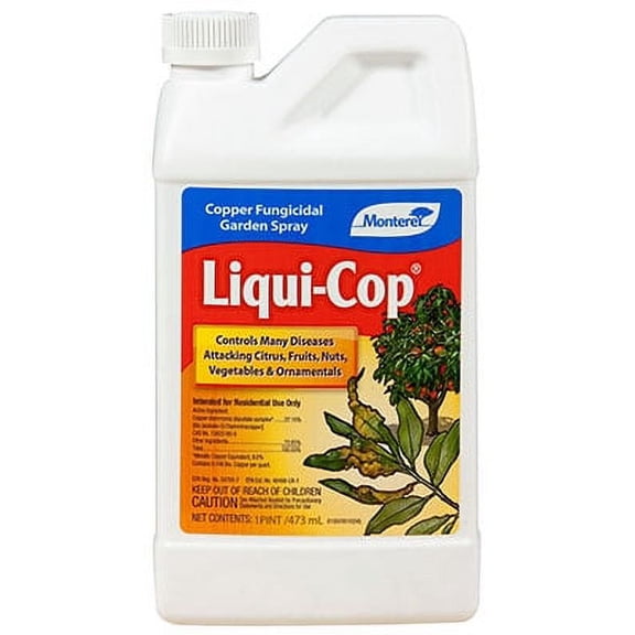 Monterey PT Liquid-Cop Fungicide Spray For Disease Prevention On Fruit, Each