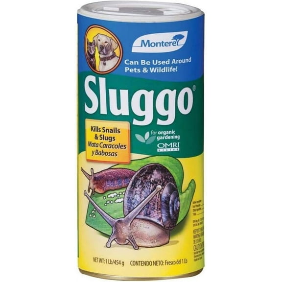 Monterey Sluggo Plus Insect, Slug & Snail Pellets For Organic Gardening - 1 lb Box No LG6575